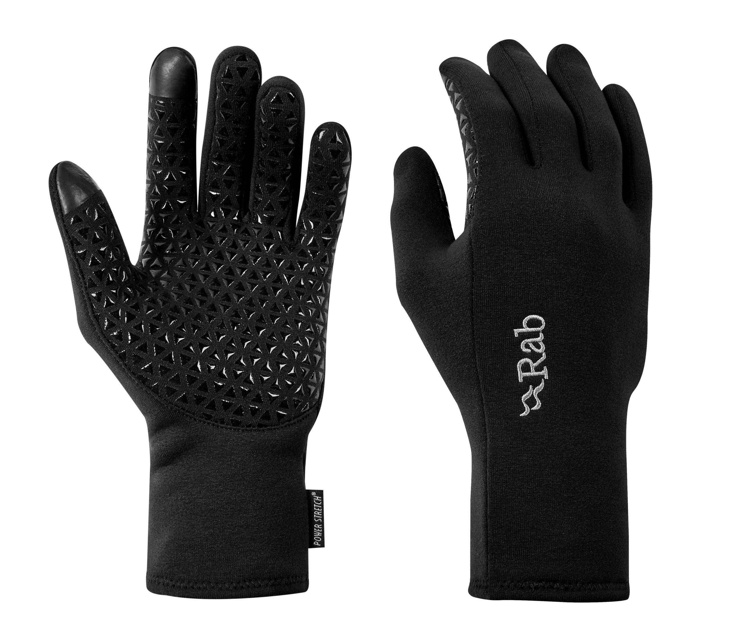 Power Stretch Contact Grip Gloves Black